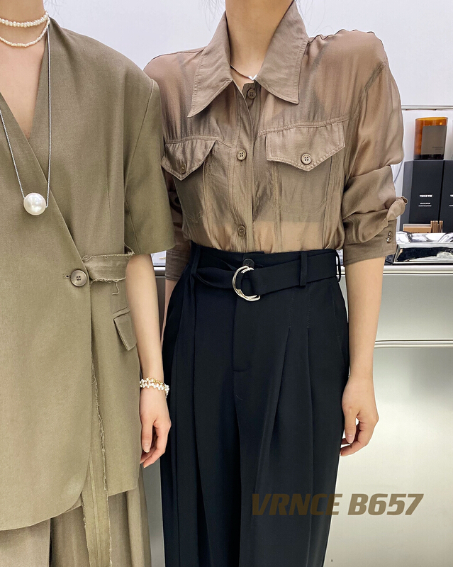 goods in stock! New in early summer! [Vince] premium brand minimalist shirt 5020# XYJ