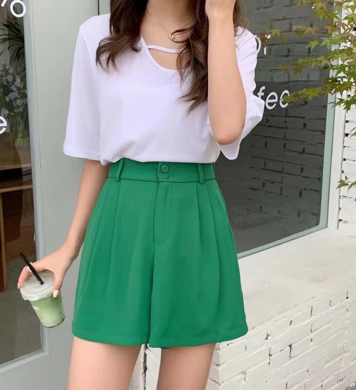[Manulife] back elastic waist comfortable Korean trousers 1887# ll