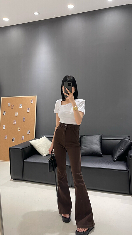 [Xiaoyan family] slim fitting micro horn skinny jeans 8135# XYJ