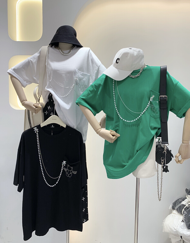 New year in early spring! [wlady] fashion chain decoration short sleeve T-shirt 279# WTT