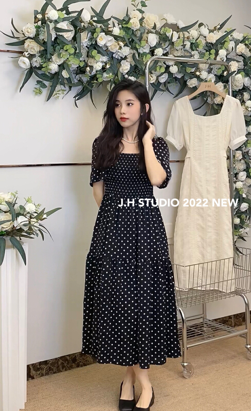 [JH] wave point temperament versatile dress (excluding matching) 41717# PCZ