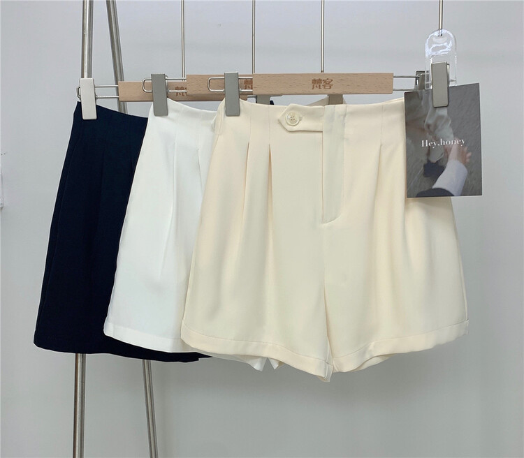 New in early summer! [Fanke] high waist versatile suit material casual shorts 62069# XJ