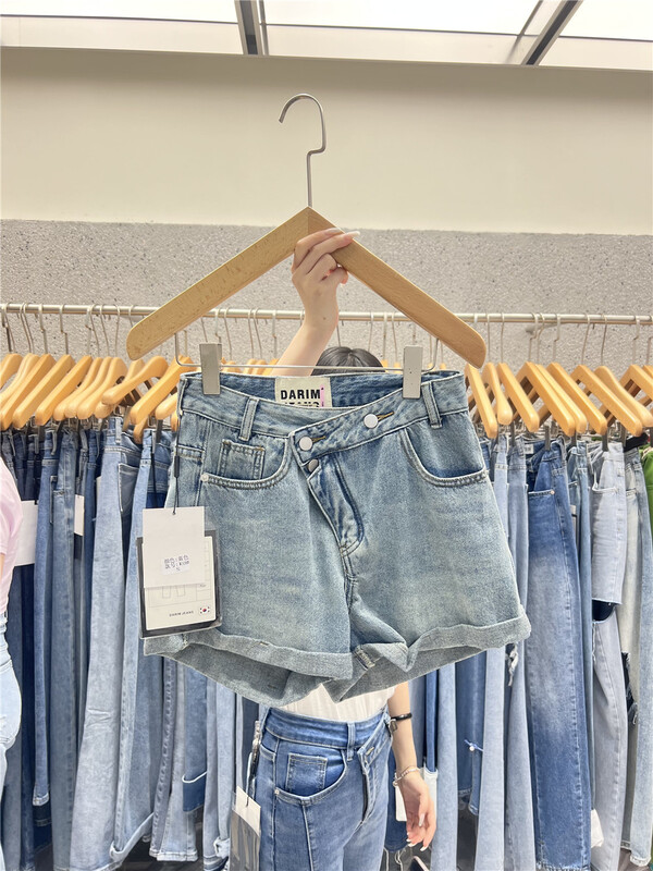 New in early summer! [X1] Korean basic simple and clean versatile denim shorts w308# LSL