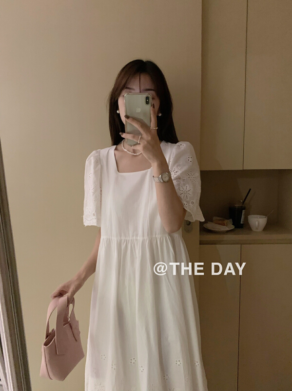 [the day] square neck slim Korean dress ys1-8927# ll