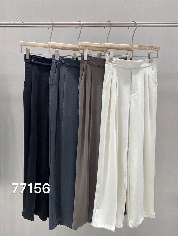 goods in stock! [Okla] fashionable and simple pure color casual pants 77156# ozq