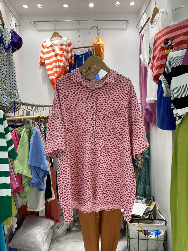 [Chen] Korean love pattern loose shirt ys1-6760# cqw