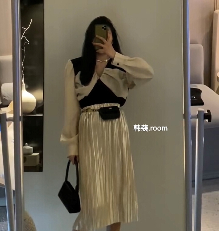 現貨!【I DO DO】簡約中長款百搭半身裙  8053#  CQW