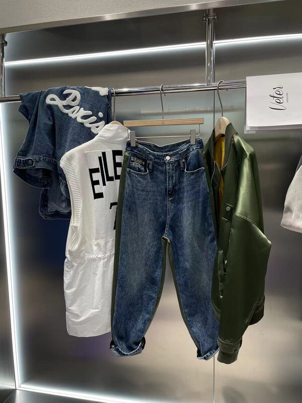 New in early spring! "BOBO1972" color matching loose Joker jeans 227595# XYJ