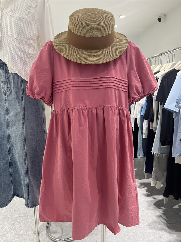 New in early summer! [naimier] bubble sleeve aging thin dress 2063# LSW