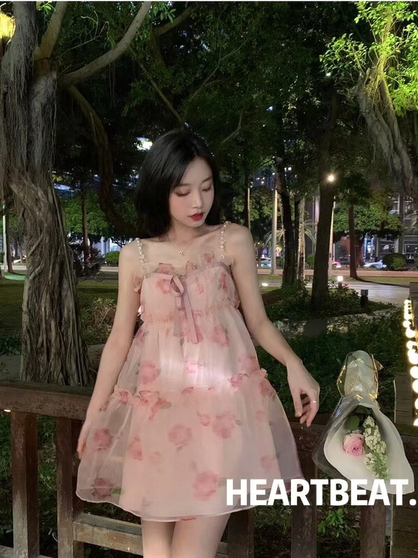 [Heartbeat] lady suspender dress (with detachable chain) h4072# L