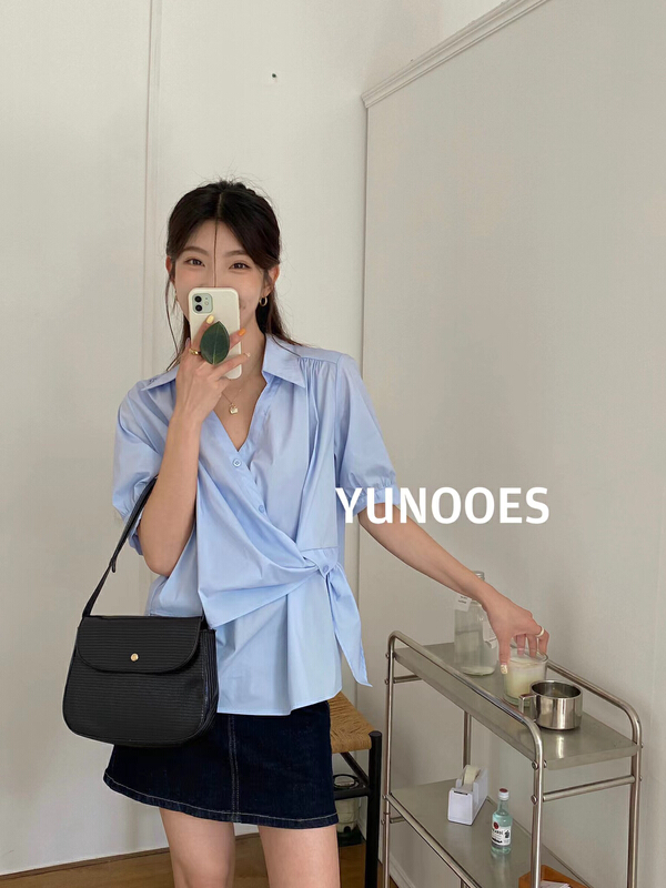 New in early summer! [yunooes] Korean design fashion shirt 8022-2# LSL