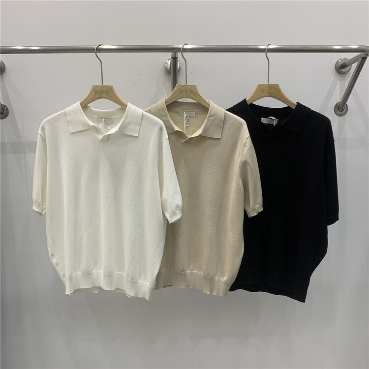 New year in early spring! [RKK] simple solid color Pullover polo shirt s022# ZZL