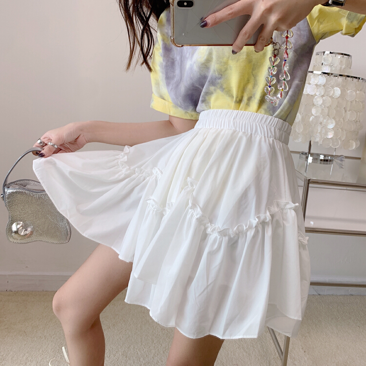 New in early summer! [Vanessa] irregular and versatile rubber band skirt 6146# ozq