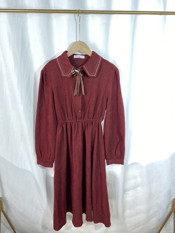 New in early summer! [yspy store] light mature style retro age reducing slim dress (detachable with bow) 886# Cl