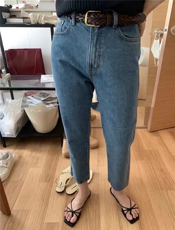 [Tn] classic washed straight jeans n6030# cqw