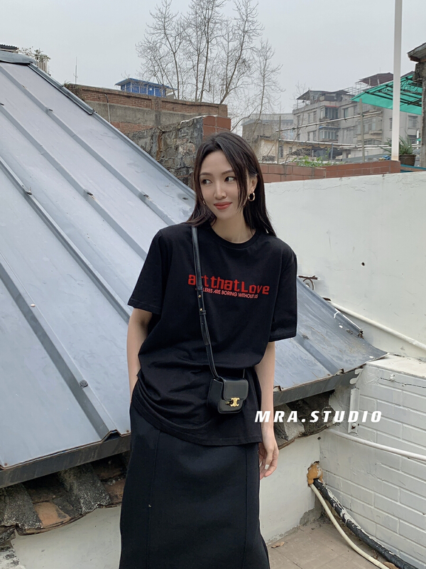 Original price 55.27! New year in early spring! [MRA] Korean ins style versatile letter printed short sleeve T-shirt l1029# zxl