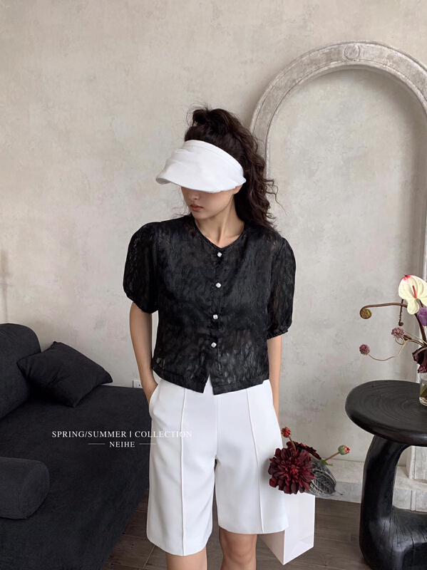 [neihe] sexy, slightly transparent and high-level shirt 11317# zxx