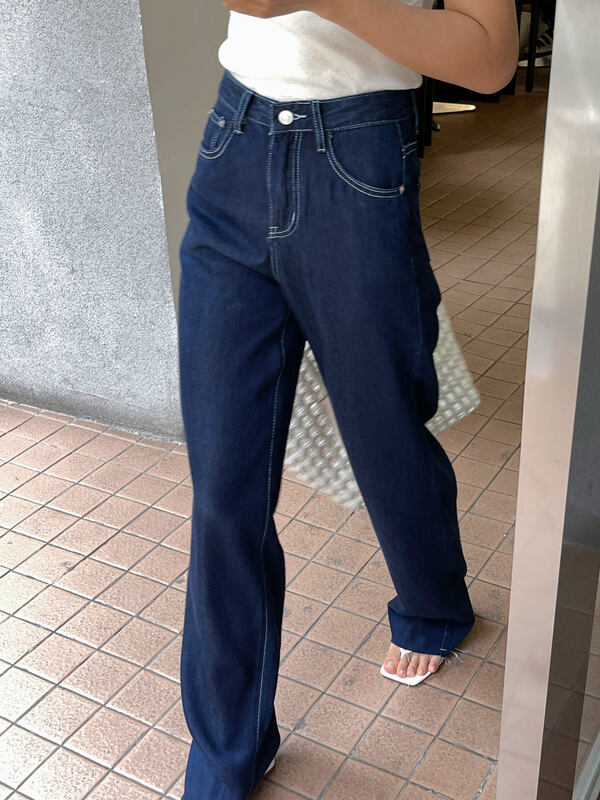 [ever true] Korean high waist loose jeans 23222# CLS
