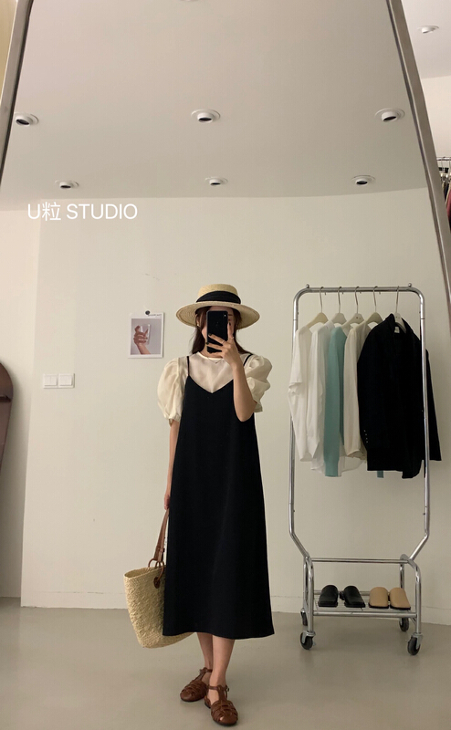 New year in early spring! [U grain] drawstring design, suspender and strap skirt (only for strap skirt) 9159# HBx