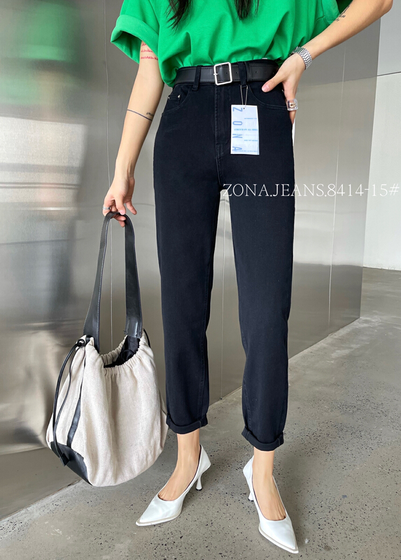 New year in early spring! [zona] solid color versatile legged skinny jeans (with belt) 8414-16# ozq