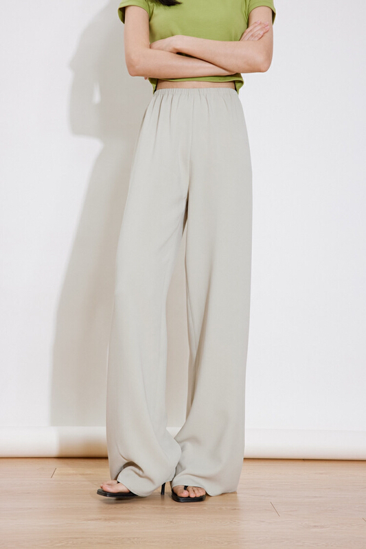 New in early summer! [until blue] high waist slim casual pants 22088# XYJ without side seam