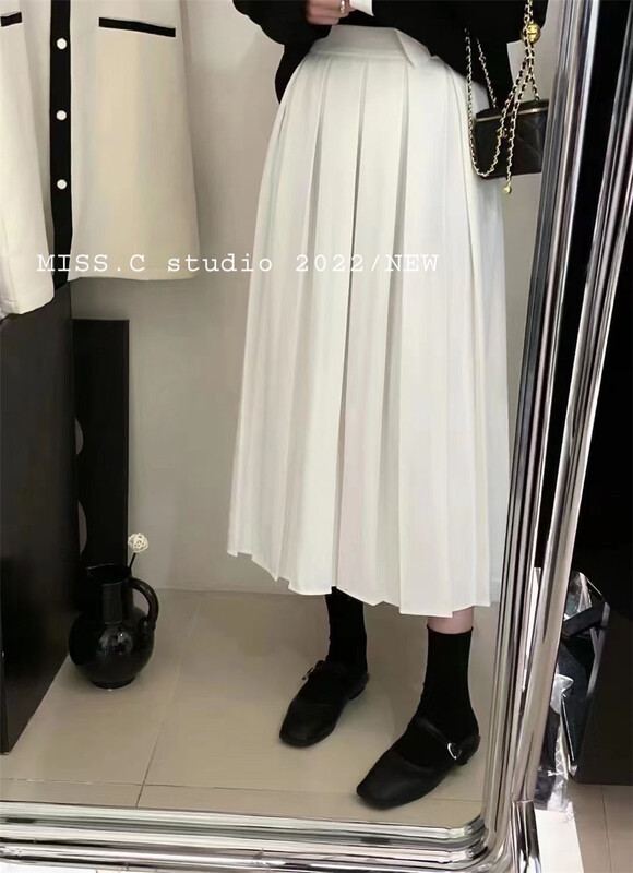 Five colors! New in early summer! [miss. C studio] Korean pleated gentle skirt 1206# zxx