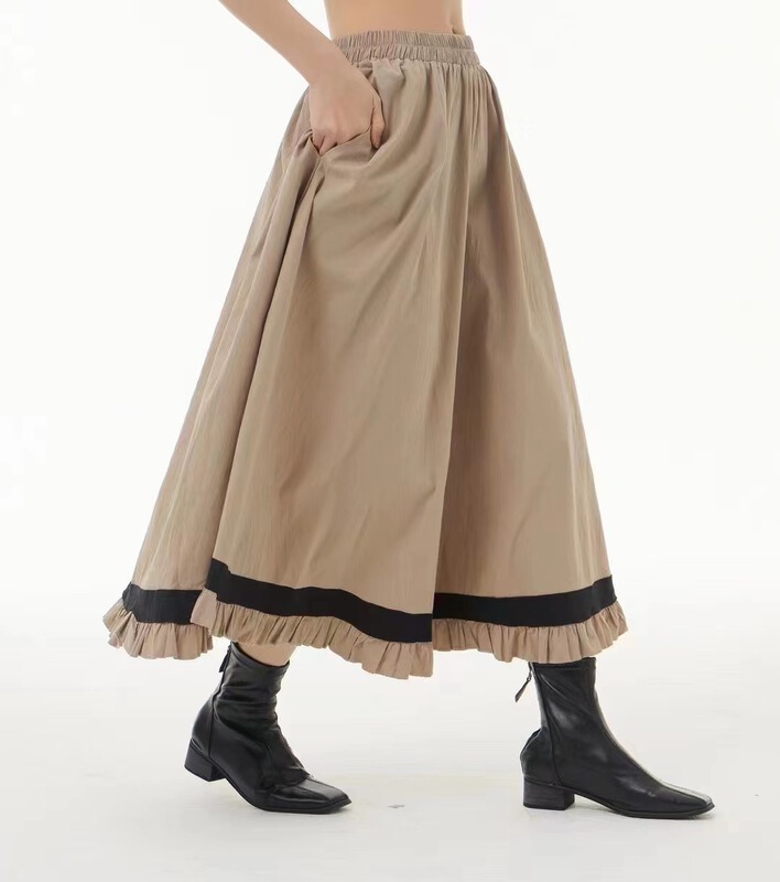 New in early summer! [size] Korean clean color simple commuter versatile skirt 3203# LSW