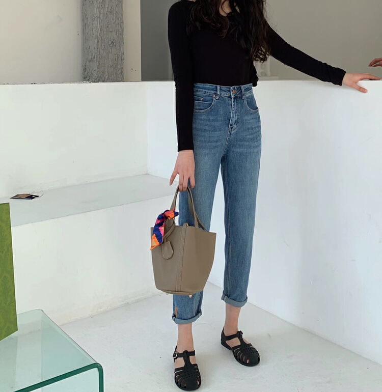 Original price 137.61! New year in early spring! [1980] Korean style small Harlan jeans 2c65018# zyh