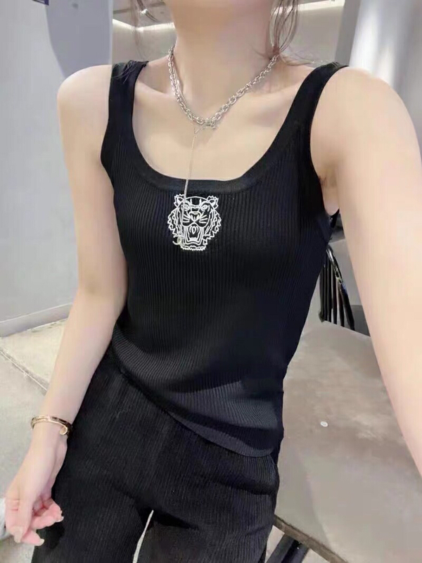 New year in early spring! [pamini] versatile slim fitting embroidered sleeveless vest 825# HJC