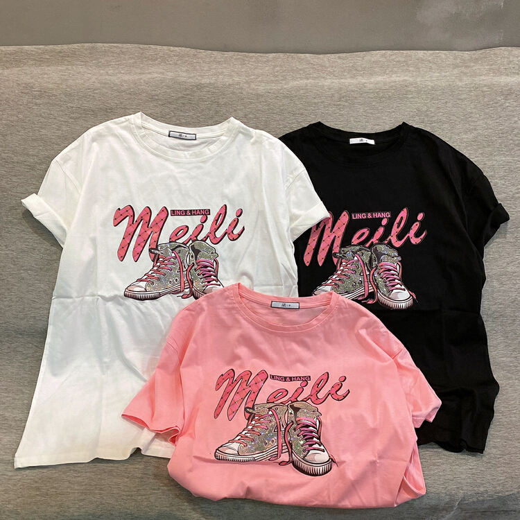 New in early summer! [Qijia +] Korean versatile fashion short sleeve T-shirt 7566# zyh