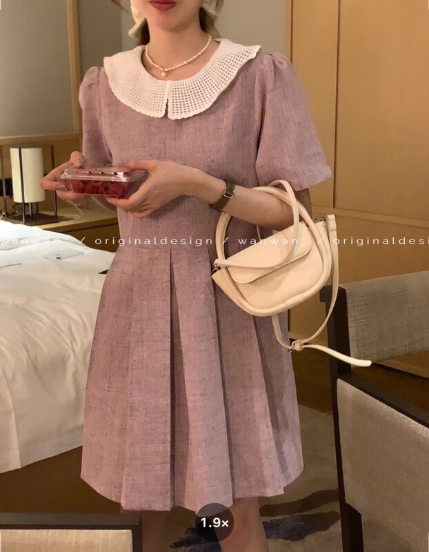 [wanwan] elegant lady Pleated Dress 1665# HBx