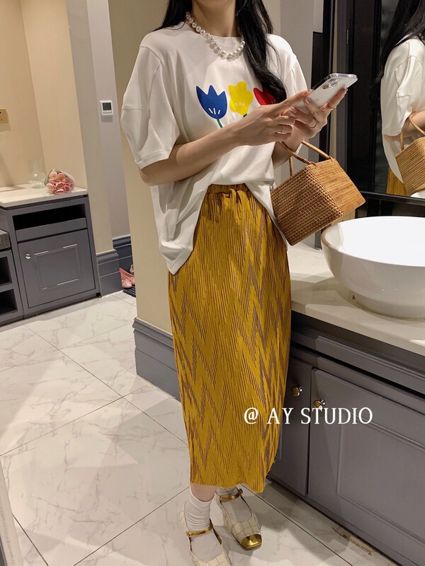 [ay studio] Korean versatile pleated skirt 66864# zxx