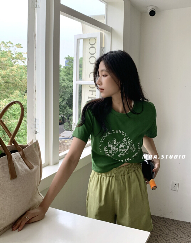 [MRA] fashion aging small version short cartoon short sleeve T-shirt m1870# zxl