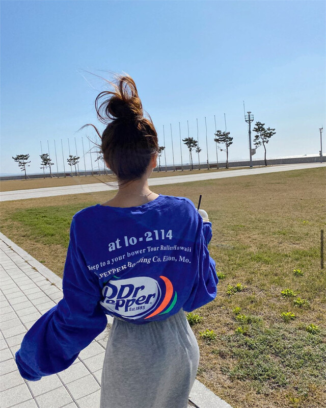 [wut / N Cola] round neck letter printed fashion sunscreen shirt ys1-6703# LSL