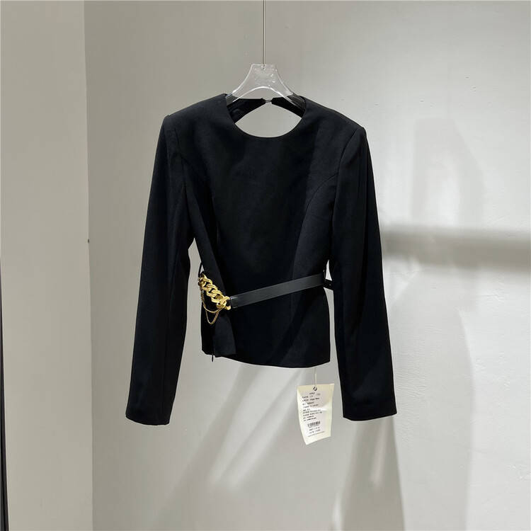 New year in early spring! [kunswear] simple solid color versatile shirt (without belt) ys1-86653# CJJ
