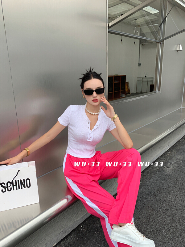 Main push explosion! [Wu. 33] casual round neck slim shirt 22300# WTT