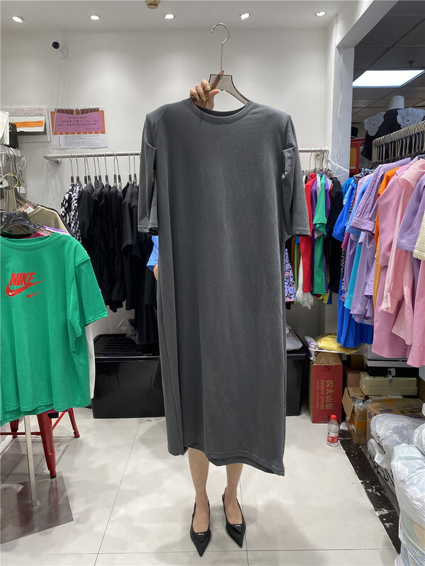 [open] Korean straight casual dress (without necklace) 3761# ozq