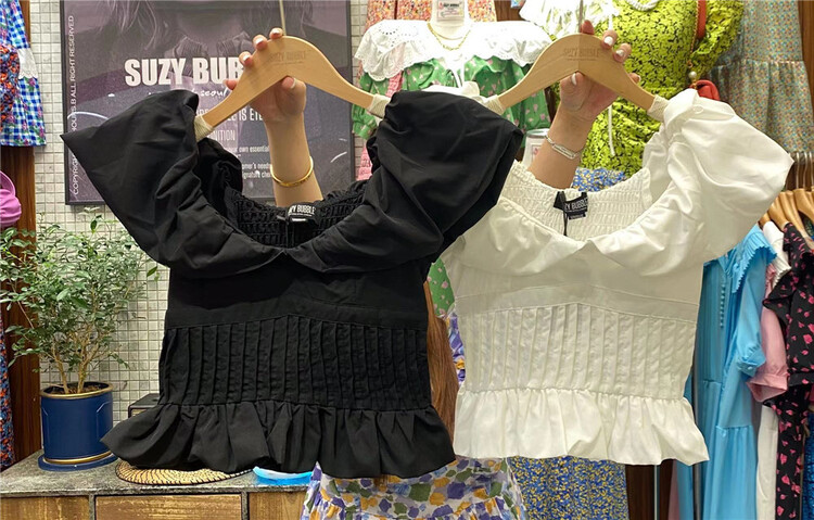 New in early summer! [N21] French off shoulder short shirt ys1-2219# WPL