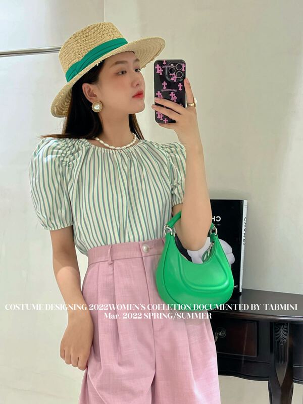 [tabmini] minority contrast striped shirt 19219-g# WPL