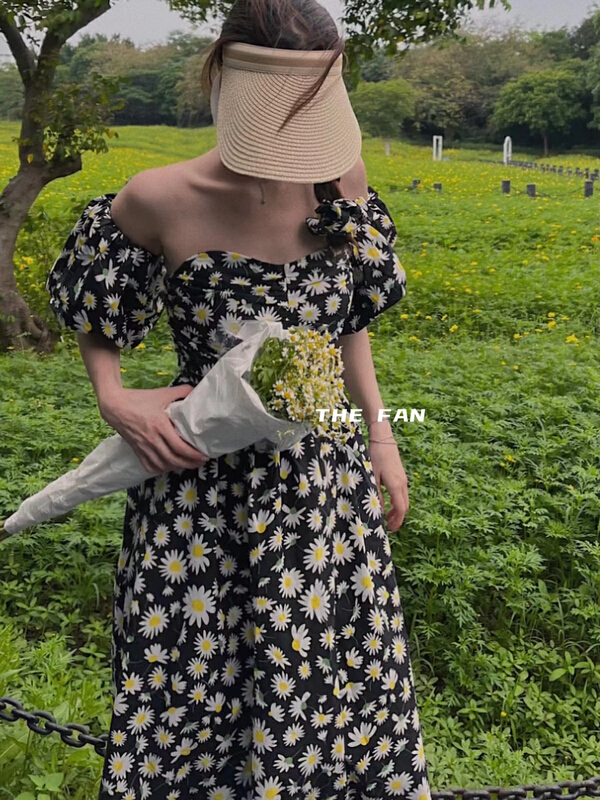 Buyer recommendation! [the fan] floral suspender temperament slim dress (with removable sleeves) 96710# zxx