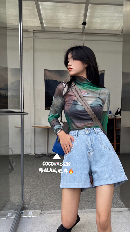 New in early summer! [Mi & Co Wu] Korean versatile skinny denim shorts c5639# hjy