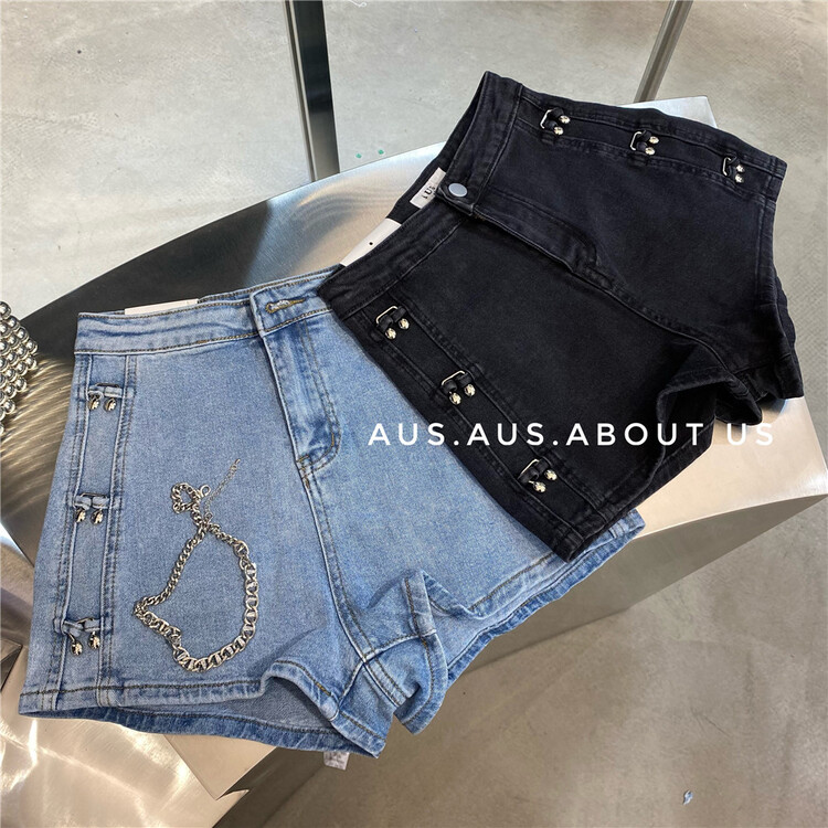 [aus] heavy industrial design, vintage and slim denim shorts g593# LSW