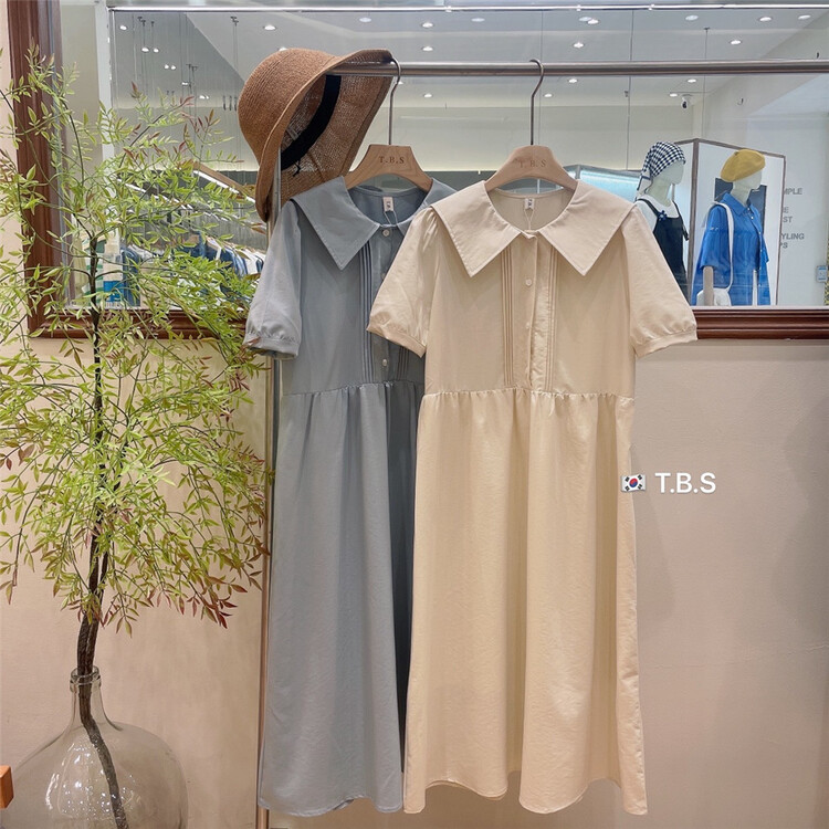 [t.b.s] Korean style simple and slim dress 8732# lwy