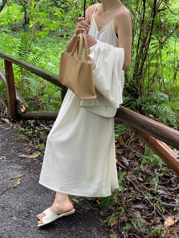 [ever true] simple sling loose medium length temperament versatile dress 61037# CLS
