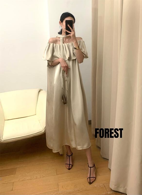 [forest] Lady Elegant Dress (with belt) (skirt only) e-8102# L