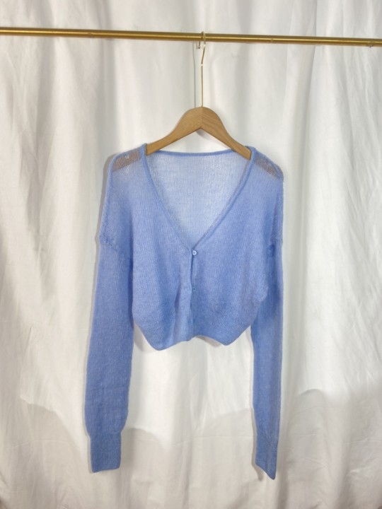 New in early summer! [Yi show shop] V-neck simple single breasted knitted cardigan 1088# Cl
