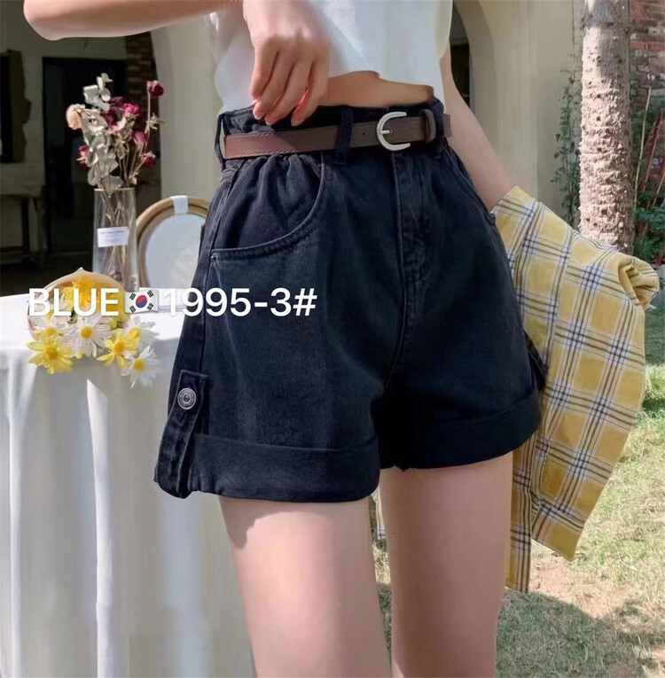 goods in stock! New in early summer! [blue] casual elastic waist simple denim shorts ys1-1995# hjy
