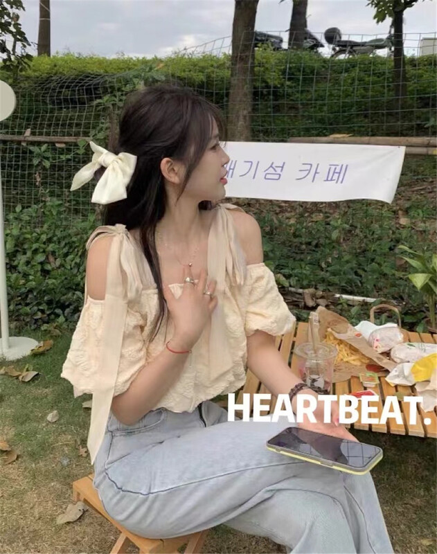 [Heartbeat] lace up fashion slim shirt 4069# L