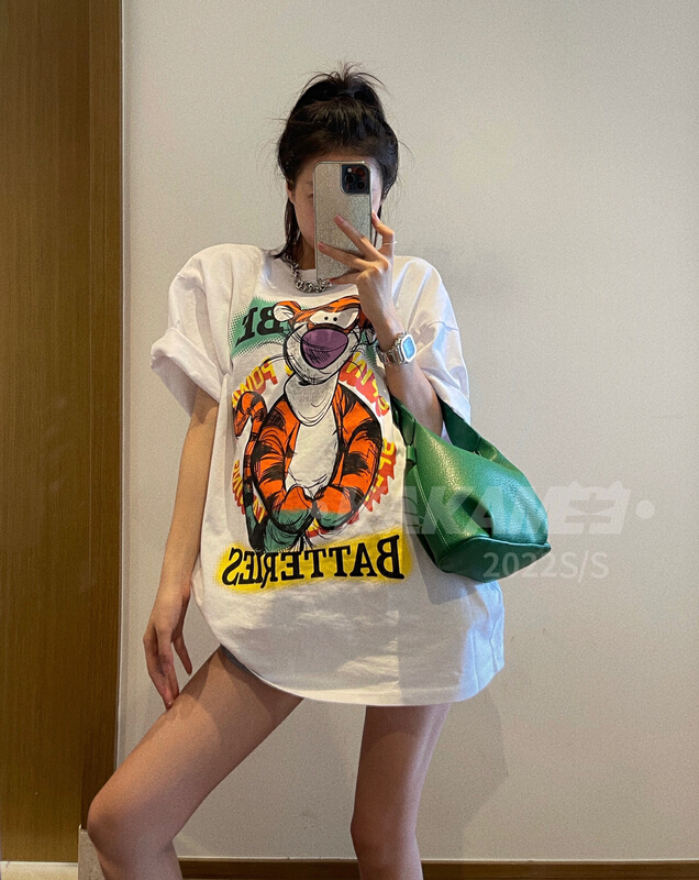 [kakamee] Korean loose cartoon short sleeve T-shirt 3851# LSL