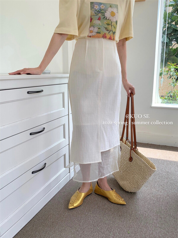 New in early summer! [kuose koser] Korean versatile A-shaped irregular skirt 62597# WPL